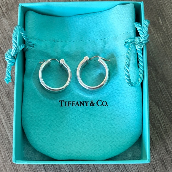 Tiffany & Co. Vintage Sterling Silver 1837 Hoop Earrings - Picture 5 of 8